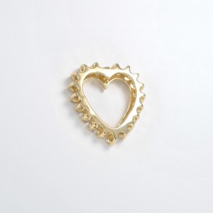 Diamond Heart Pendant 14K Yellow Gold 0.30Ct 4.3 grams