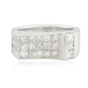 White White Gold Diamond Ring Size 6.75  