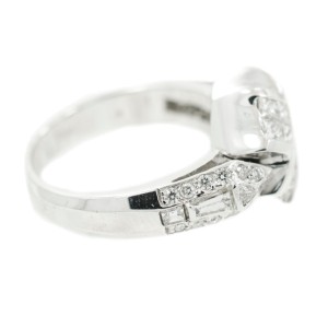 White White Gold Diamond Mens Ring Size 5.25 