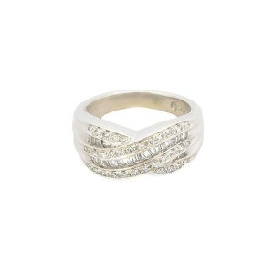White White Gold Womens Wedding Ring Size 7 