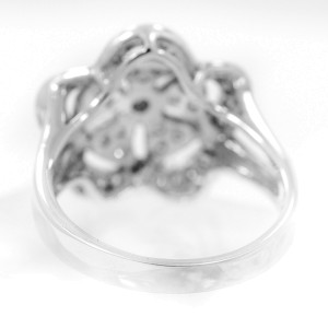 White White Gold Diamond Womens Ring Size 7.5 