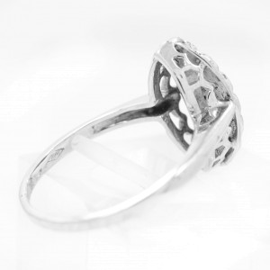 White White Gold Diamond Womens Ring Size 7.5 