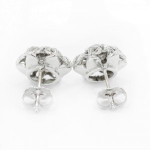 White White Gold Diamond Womens Earrings