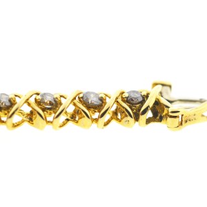 Yellow Gold Diamond Mens Bracelet