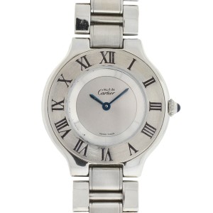 cartier ladies stainless steel watch