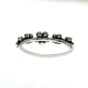 Women's 925 Sterling Silver Oxidized Flowers Band Ring Size 4-12