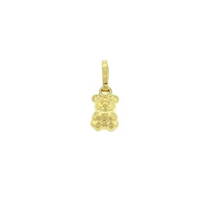 18k Yellow Gold Small Bear Pendant 