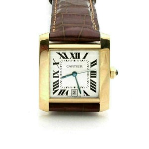 cartier tank francaise leather band