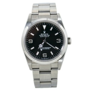 Rolex Explorer 114270 Unpolished Y serial SS Automatic Black Dial Mens Watch36MM