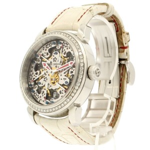 Pierre DeRoche White Grandcliff Milady Royal Retro Diamond 42.5mm Watch