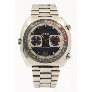 1970s Zodiac CALIBRE 12 Chronograph Stainless Steel 44mm Men's Watch Ref 902 886
