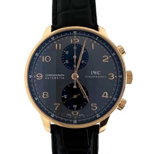 IWC   Portugieser Chronograph 41mm Grey Dial Rose Gold Automatic Watch