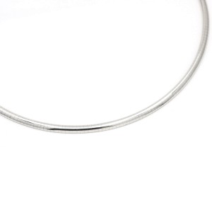 Women's Omega Choker Necklace in 14k White Gold