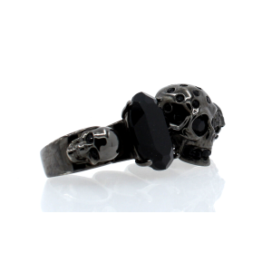 Black Skull Knockle  Fingers Ring Size 