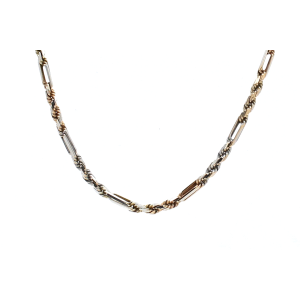   Tri Color Gold Rope Chain  Necklace  