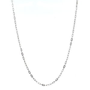 18k White Gold Anchor Style Link Chain  Necklace  