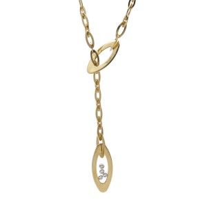 Roberto Coin Chic and Shine Diamond Lariat Necklace in 18k Yellow Gold