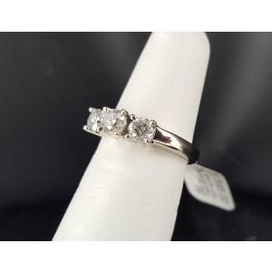 14K White Gold 1.00ct. Diamond Engagement Ring Size 6.0