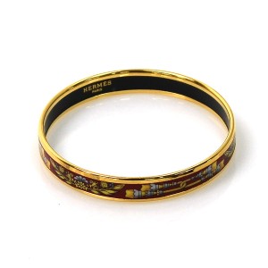 Hermes Gold Metal Bangle Bracelet