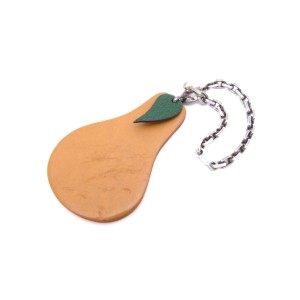 Hermes Metallic Leather Charm Key Pendant