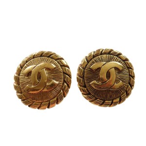 Chanel Metal Gold Earrings 