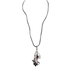 Louis Vuitton Metal Leather Enamel Necklace 