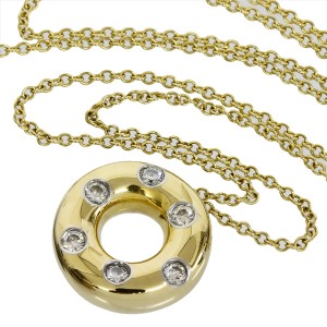 Tiffany & Co. 18K Yellow Gold Circle Necklace 