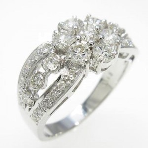 Cartier 18K White Gold  X Diamond Ring