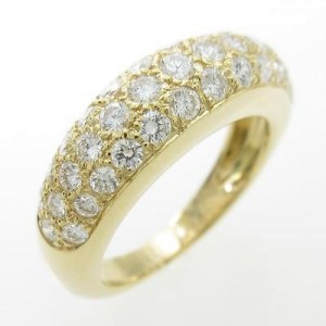 Cartier 18K Yellow Gold Mimi Diamond Ring  Size: 5.75