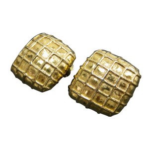 Hermes Metal Gold Earrings 
