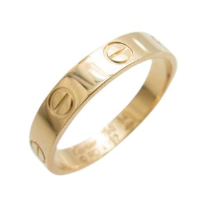 Cartier 750 Pink Gold Mini Love Ring Size: 6.75