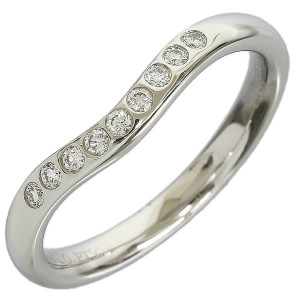 Tiffany & Co. Platinum 9 Diamonds Curved Ring 