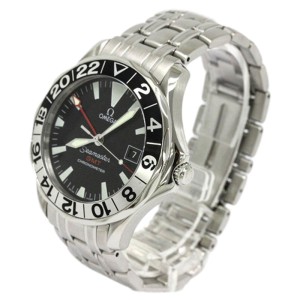 Omega Seamaster GMT 50th Anniversary Stainless Steel Automatic Mens Watch 