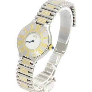 Cartier Must 21 Stainless Steel and Gold Plated Quartz Ladies Watch