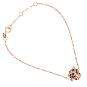 EFFY 14k Rose Gold Diamond and Tsavorite Panther Bracelet