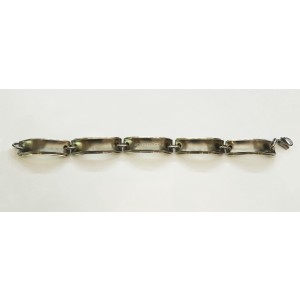Tiffany & Co. 1837 Titanium and Sterling Silver link bracelet 