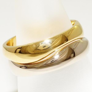 Cartier 18K Yellow and White Gold Ring Size 6.25  