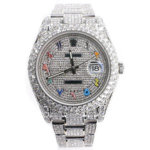 Rolex Datejust II 41MM Oyster 17.5ct Diamond-Paved Watch