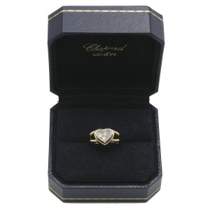 Chopard 18K Yellow Gold Happy Diamond Heart Ring Women 