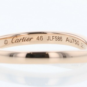 CARTIER 18k Pink Gold Ballerina Curve Wedding Ring LXGBKT-927