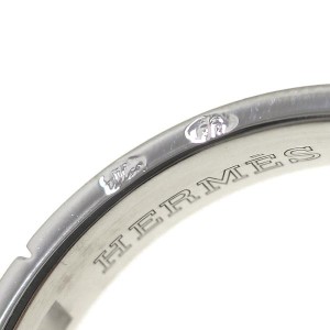 Hermes 18K White Gold Hercules Ring Size 6.25