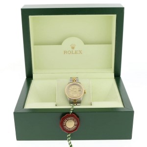 Rolex Datejust Ladies 2-Tone 18K Gold/SS 26mm Jubilee Watch with Champagne Diamond Dial & Bezel