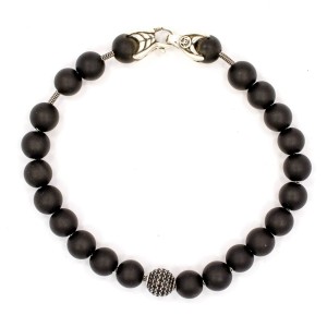 David Yurman Black Onyx & Diamond Spiritual Beads Bracelet 
