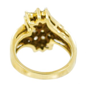Yellow Gold Diamond Womens Ring Size 5.5 