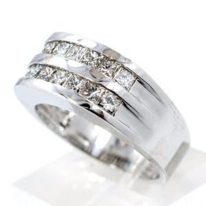 White White Gold Diamond Womens Ring Size 11 