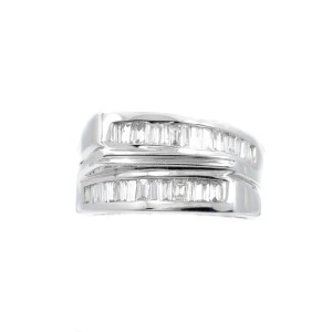 White White Gold Diamond Womens Ring Size 10.5 