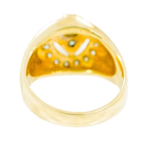 Yellow Gold Diamond Womens Ring Size 7.5 