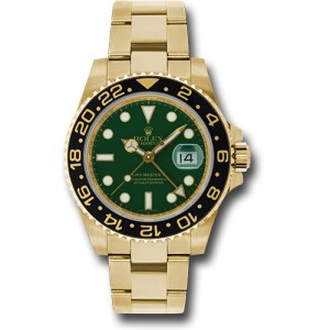 Rolex GMT-Master II 116718 18K Yellow Gold Green 2016 40mm Watch