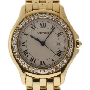 Cartier Panthere 887905 18K Yellow Gold 32mm Womens Watch 