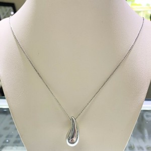 tiffany teardrop necklace sterling silver